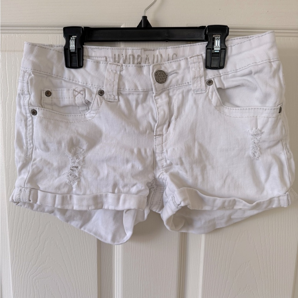 White hydraulic shorts